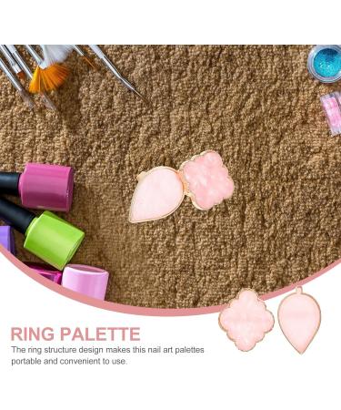 Palettes de Manucure Annulaires 2 Pi ces Taille R glable R sine Rose pour Nail Art Professionnels et Particuliers Usage Facile Mixage Vernis Ongles Cloud et Feuille - Buy Online on GoSupps.com
