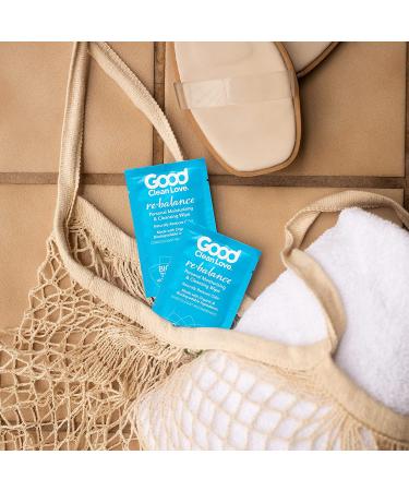 Good Clean Love Rebalance Wipes - pH-Balanced Feminine Hygiene, 12 Odor-Reducing Cleansing Wipes - Buy Online on GoSupps.com