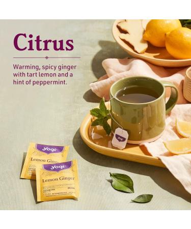 Yogi Tea - Lemon Ginger Tea (3 Pack) - Caffeine Free Organic Herbal Tea - 48 Tea Bags - Buy Online on GoSupps.com