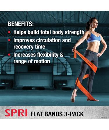 SPRI Flat Bands 3-Pack | Resistance Band Kit for Strength Training & Flexibility | Light Medium Heavy Exercise Bands | Versatile Fitness Tool - Buy Online on GoSupps.com