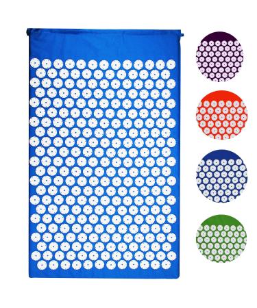 Acupressure mat massage mat nail mat acupuncture 80x51 cm (blue): relaxation pain relief and pure relaxation for body and mind