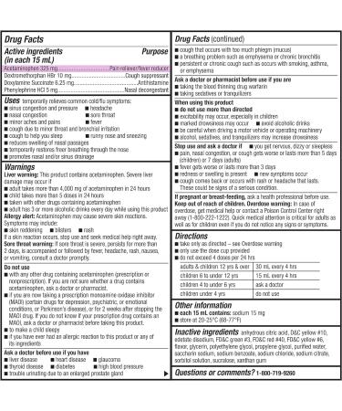 Good Sense Nighttime Honey Severe Cold & Flu Relief Liquid - 12 fl oz - Buy Online on GoSupps.com