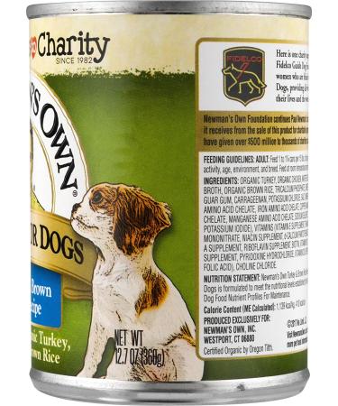 Newman's Own Turkey & Brown Rice Dog Food, 12.7 oz (Pack of 12) - Premium Natural Nutrition - Buy Online on GoSupps.com