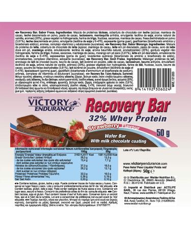 12 x Recovery Bar 32% Whey Protein 50g Strawberry - Buy Online on GoSupps.com