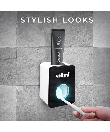 Voltmi Automatic Toothpaste Dispenser - Black | Effortless Toothpaste Control for a Cleaner Bathroom | International Shipping Available - Buy Online on GoSupps.com