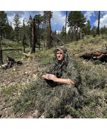 AUSCAMOTEK Ghillie Suit Poncho - Camouflage Cloak for Hunting and Bird Watching - Buy Online on GoSupps.com