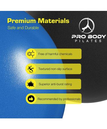 ProBody Pilates Mini Exercise Ball - 9 Inch Small Bender Ball for Barre, Pilates & Yoga | Stability, Balance & Core Training | Includes Pump & Workout Guide - Blue - Buy Online on GoSupps.com