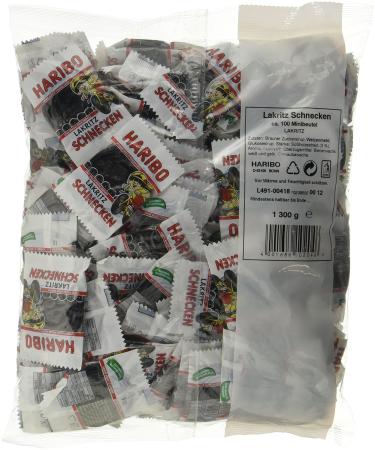 Buy Haribo Liquorice Snails Minis - 2 x 1.3 kg Polybag | International Shipping Available - Buy Online on GoSupps.com