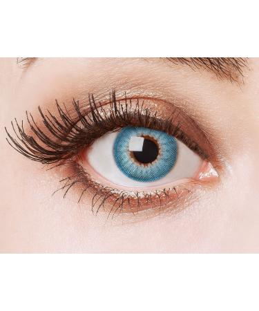 aricona contact lenses - natural blue annual lenses without prescription - opaque contact lenses colored blue without prescription 2 pieces - Buy Online on GoSupps.com