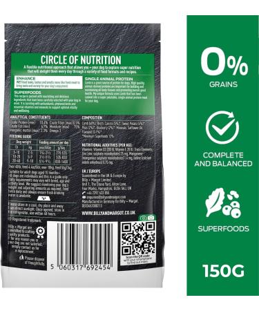 Billy & Margot Pack of 12 sachets of Lamb Food and superfood 150 g - Buy Online on GoSupps.com