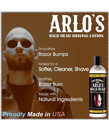Arlo's Bald Head Shaving Lotion 6 oz - Smooth and Nourishing Shave Solution - Buy Online on GoSupps.com