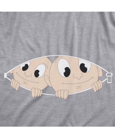 Maternity Funny Pregnancy Tee - Twin Grey L, Short Sleeve Cute Baby Pregnant Women T-Shirt - Buy Online on GoSupps.com