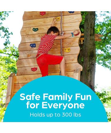 Jungle Gym Kingdom Rock Climbing Holds for Kids - Indoor & Outdoor Climbing Kit with Hardware, Rope, and 25 Handles - Buy Online on GoSupps.com