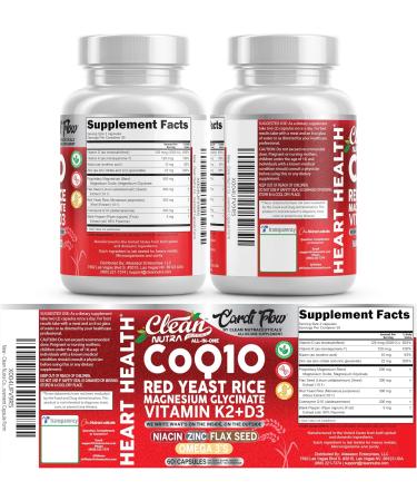 Vascu Boost Nitric Oxide Supplement Beet Root Cayenne Pepper L-Arginine Garlic Niacin Vitamin B Red Yeast Rice Flax Seed Turmeric Curcumin Supplement 90 Capsules by Clean Nutra - Buy Online on GoSupps.com