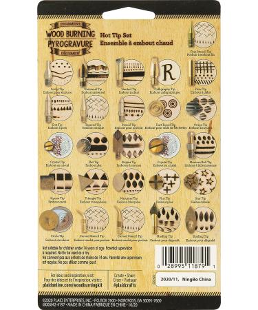 Plaid Wood Burning Tool Tip Set - 26 Piece Set in Gold Finish - Buy Online on GoSupps.com
