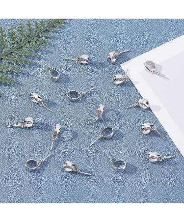 PandaHall 100pcs Platinum Brass Pearl Bail Peg Pendants Charm Connector for Jewelry Making - Buy Online on GoSupps.com