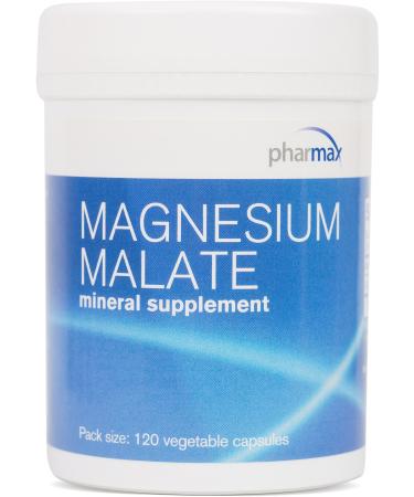 Pharmax Magnesium Malate | Supports Optimal Muscle Tissue Bone and Tooth Health | 120 Capsules