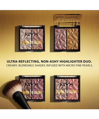 NYX Born To Glow Icy Highlighter Duo - Platinum Status | Buy Online - Buy Online on GoSupps.com