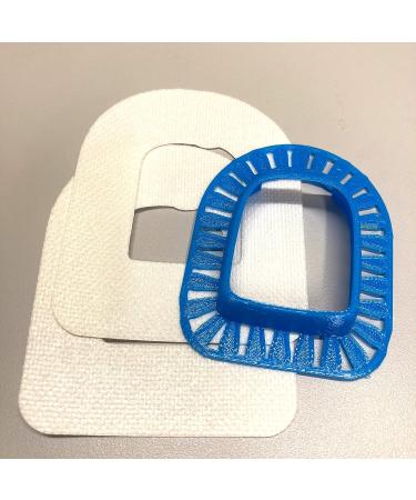 Omnipod Grip Shield with Comfort Ring by Deck My Diabetes - Sky Blue | Reusable, Flexible, One-Handed Application with Overlay Patches - Buy Online on GoSupps.com