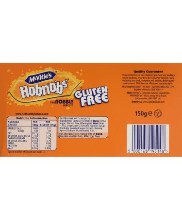 Mc Vities Gluten Free Hobnobs 150g - Buy Online on GoSupps.com
