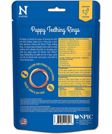 N-Bone Puppy Teething Rings Chicken Flavor 6-Count - 7.2 oz - Chew Toys for Teething Puppies - Buy Online on GoSupps.com