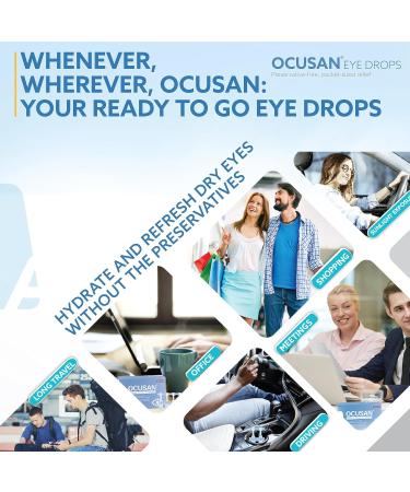 Ocusan Single Dose Eye Drops - Preservative Free Lubricating Drops with Hyaluronic Acid for Dry, Red, and Itchy Eyes - Buy Online on GoSupps.com