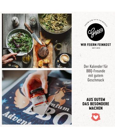 Gepp's BBQ Advent Calendar - 24 Unique Sauces Spices & Rubs for Cooking & Grilling | Ideal Gift for Men & Women - Buy Online on GoSupps.com