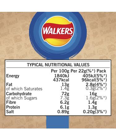 Walkers Cheese & Onion Baked Crisps 12 x 22g Blue - Buy Online on GoSupps.com