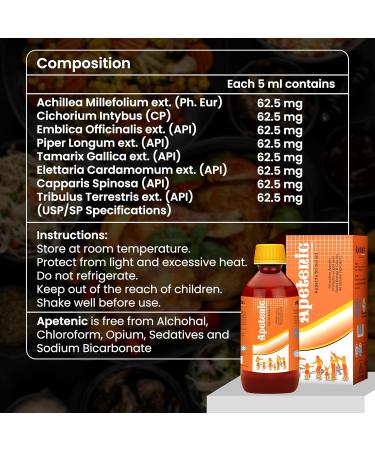 HERBOGANIC Apetenic Syrup - Appetite Booster Weight Gain Stimulant - A Natural Energy and Calorie Booster for underweight Men Women & Kids. (8 oz) 8 Ounce (Pack of 1) - Buy Online on GoSupps.com