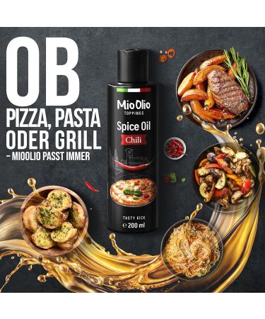  Mioolio MIOOLIO 1 x 200 ml chili oil for marinating refining and seasoning every dish with an intense aroma and a burst of flavor - Buy Online on GoSupps.com