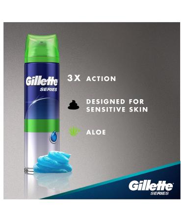 Buy Gillette Series Shaving Gel for Sensitive Skin - 7 Oz | Multicolor - Fast International Shipping - Buy Online on GoSupps.com