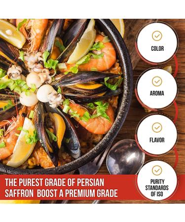 Premium Grade A Zand Persian Saffron Threads - 2g in Decorative Airtight Tin | Ideal for Cooking Basmati Rice, Paella, Risotto & More - Buy Online on GoSupps.com