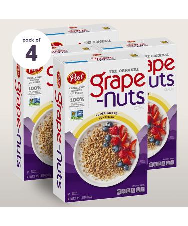 Grape Nuts Breakfast Cereal - 29 Oz (Pack of 4) | Energizing Breakfast Option - Buy Online on GoSupps.com