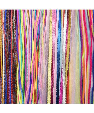 Noverlife 88PCS Colorful Hair Strings for Braids and Braiding - Metallic Hair Tinsel and Glitter Strands for Fashionable Hair Styling - Buy Online on GoSupps.com