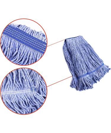 String Mop Heads Replacement Heavy Duty Commercial Grade Blue Cotton Looped End Wet Industrial Cleaning Mop Head Refills (3  Large) 3 Pieces Large (Pack of 3) - Buy Online on GoSupps.com