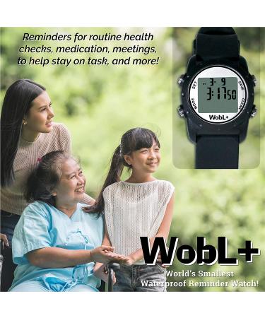 WobL Waterproof Vibrating Alarms Countdown Timer Wristwatch - Black - Buy Online on GoSupps.com
