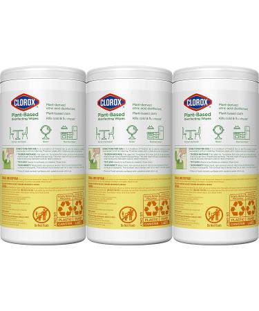 Clorox Plant-Based Disinfecting Wipes Lemon Zest 75ct - Eco-Friendly Cleaning Solution - Buy Online on GoSupps.com