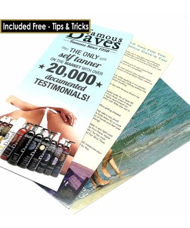 Famous Dave's Dark Tanning Mousse with Instant Bronzer | Organic Sunless Self Tanner for Medium/Darker Skin Tones | Moisturizing Natural Tan Results - Buy Online on GoSupps.com