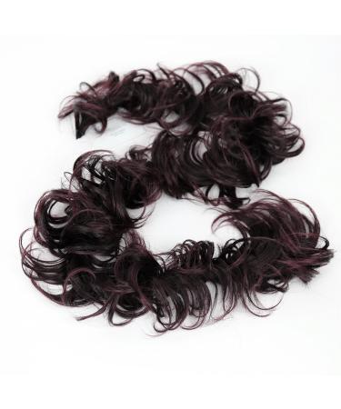CAISHA XXL Hairpiece Scrunchy Updo Bridal Hairstyle Voluminous Curly Messy Bun Dark Brown Mix HW27 dark brown mix #1T33B HW27 - Buy Online on GoSupps.com