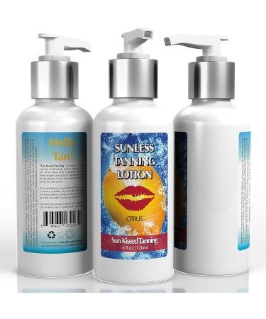 Best Sunless Tanner Lotion - Sun Kissed Tanning | Flawless Tan for Body & Face | Natural Ingredients (4oz - Buy Online on GoSupps.com