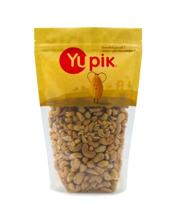 Yupik Roasted Salted Jumbo Cashews 1 kg 6 Count Gluten-Free Kosher Vegan Large Crunchy Nuts Lightly Seasoned with Salt Source of Protein & Iron Savory Snacks Roasted Cashews (Salted) 6 kg