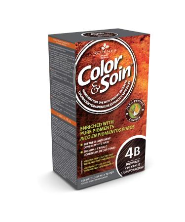 Color & Soin Permanent Hair Color Color & Care 4 B Chestnut Brown
