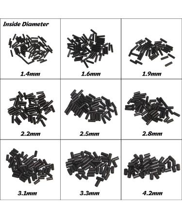 AGOOL Fishing Wire Single Barrel Crimp Sleeves - 300pcs Black Oxidized Copper Leader Rigging Tackle - Buy Online on GoSupps.com