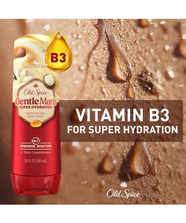Old Spice Super Hydration Body Wash for Men - 24/7 Renewing Moisture Vanilla & Shea Gentle on Skin 20 fl oz | Buy Internationally - Buy Online on GoSupps.com