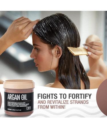 Cab's Moroccan Argan Oil Hair Mask - Deep Conditioning Treatment for Dry Damaged & Color Treated Hair - Sulfate Free - 16.9 Oz (500g) - International Shipping Available - Buy Online on GoSupps.com