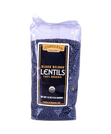 TIMELESS Organic Black Beluga Lentils 16 OZ - Premium Quality, Non-GMO, Rich in Protein - Buy Online on GoSupps.com