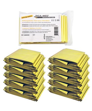 Tiga-Med Rescue ceiling Rescue blanket 50s set ( 50 pieces) Gold/Silver 210x160cm rescue film for first aid emergency emergency services