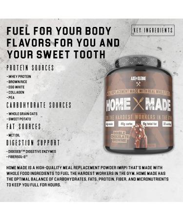 Axe & Sledge Whole Foods Meal Replacement Powder - Peanut Butter Cookie 25 Servings | Digestive Enzymes & Balanced Nutrition for Optimal Performance - International Shipping Available - Buy Online on GoSupps.com
