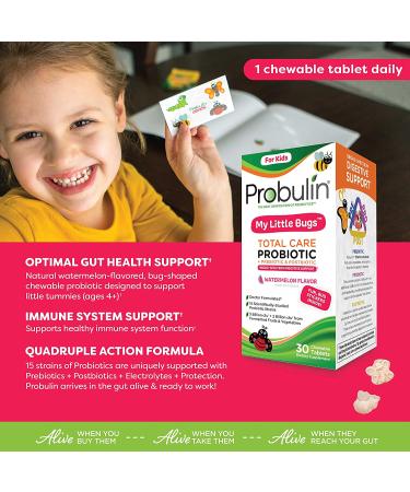 Probulin My Little Bugs Probiotic for Kids - Watermelon 30 Chewable Tablets - Buy Online on GoSupps.com