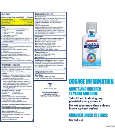 Mucinex Fast-Max Maximum Strength All-In-One Cold & Flu Relief - 9oz Bottle - Buy Online on GoSupps.com